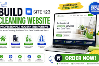 build site123 office house residential commercial janitorial cleaning website