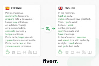 eu vou traduzir seu texto, livro, ect