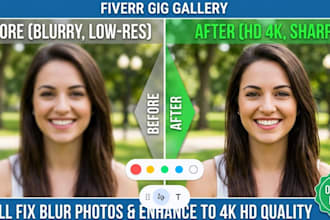 fix blur photos and enhance them to HD 4k quality