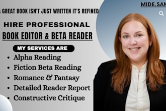 be your beta reader for fantasy and romance