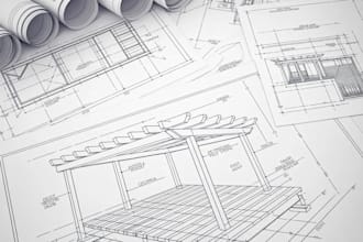 create detailed deck patio and pergola drawings or plans for permit
