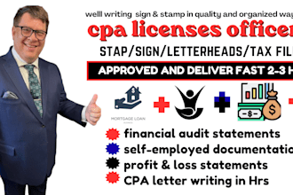prepared CPA mortgaged, tailored, business owners, self employed, comfort letter