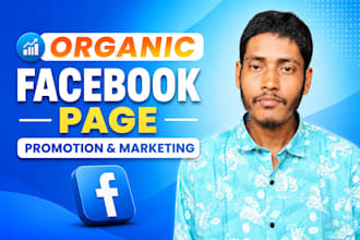 do organic facebook page promotion and marketing for your business