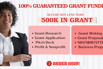 write winning grant proposals, grant research and apply for funding