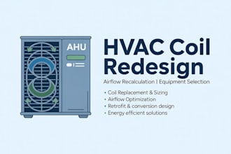 redesign hvac coils, recalculate airflow and select equipment