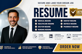 write ats medical resume, healthcare CV and nursing resume