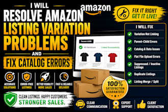 resolve amazon listing variation problems and fix catalog errors