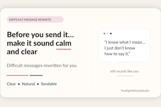 rewrite your difficult message so it sounds calm and clear
