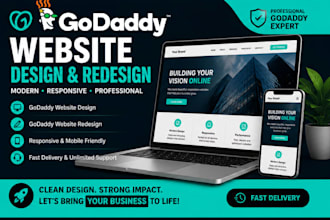 godaddy website design develop godaddy website redsign godaddy website godaddy