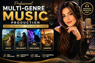 produce multi genre music including celtic sea shanty tech house country styles