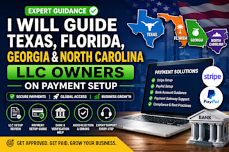 guide texas florida georgia north carolina llc owners on payment setup, approval