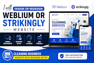build a responsive weblium or strikingly website and landing page