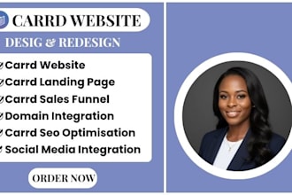build carrd website design, carrd landing page, carrd co design