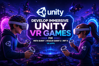 develop immersive unity VR games for meta quest oculus quest 2 rift s VR apps