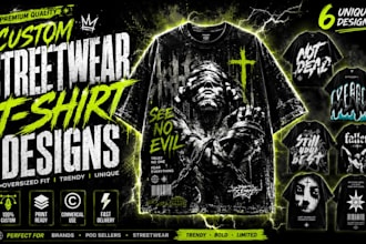 design streetwear t shirt graphic tees for clothing brand merch