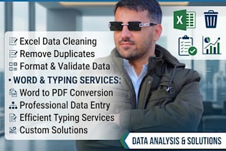 do professional excel data entry and data cleaning