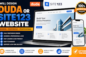 develop duda website design using duda website builder build looka site123 site
