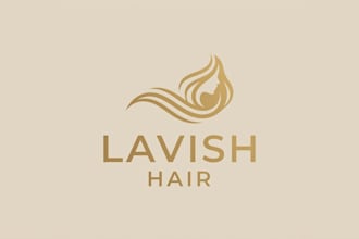 design a modern and stylish hair logo for your brand