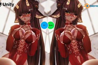 create custom 3d vrchat avatar vr character, vrc avatar, furry avatar,