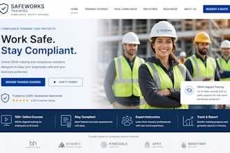 design squarespace compliance training website osha training business website
