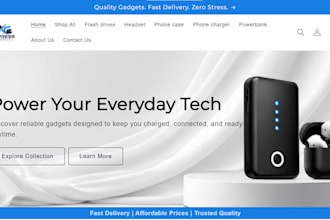 design gadget shopify store gadget website