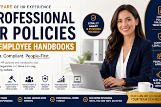 write professional HR policies and employee handbook for your business