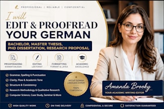 edit your german bachelor, master thesis, phd dissertation, research  proposal