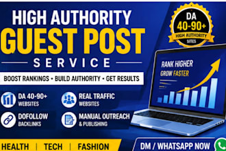 publish articals on high da websites with dofollow backlinks
