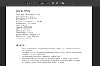 analyze insider trading disclosures of listed companies for global markets