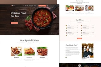 develop a professional restaurant website with online ordering and table