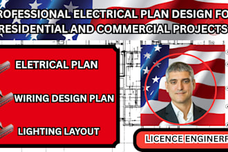professional electrical plan design for residential and commercial projects