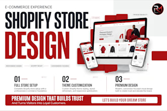 design modern shopify store or redesign shopify website