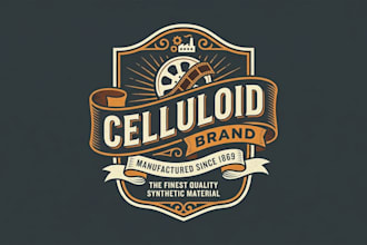 design a creative and modern celluloid logo for your brand