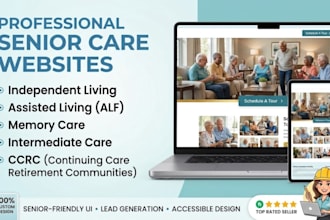 design website for independent living, alf, memory care, ccrc, intermediate care