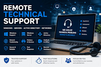 provide remote windows server support and troubleshooting