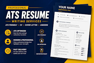 rewrite and improve your ats resume professionally