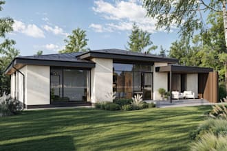 visualize uk private house, render elevation plan, property development design