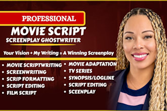professionally edit, proofread, and format your screenplay or script