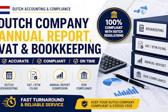 prepare and submit your dutch company annual report, vat and bookkeeping fast