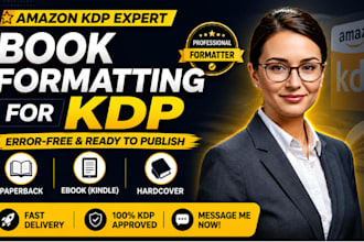 book formatting for amazon KDP paperback ebook and hardcover