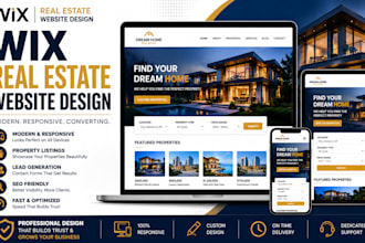 design or redesign a wix real estate website for your business