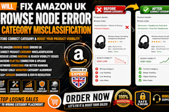 fix amazon uk browse node error and product category misclassification