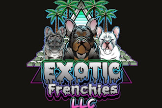 design high quality unique dog logo for breeders, bullies, and frenchies