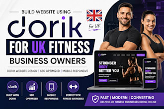 build website using dorik for uk fitness business owner dorik website design SEO