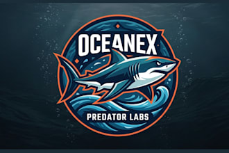 create modern shark logo t shirt design
