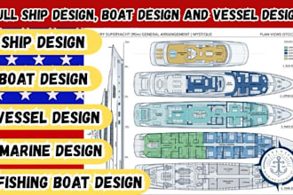design and review ship design, boat design, vessel design and ga plan drawings