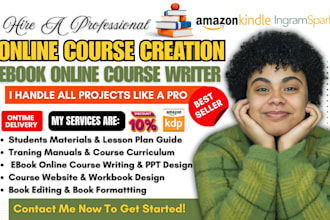 create ebook online course, curriculum, training content and ebook ghostwriter