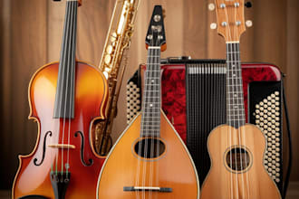 record amazing violin, mandolin, saxophone ukulele accordion for track