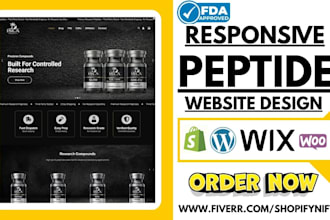 design fda compliant peptide shopify store peptide  research peptide website