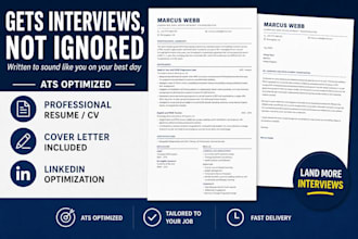 write and enhance your resume, cv, cover letter and linkedin